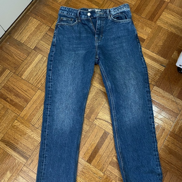TOPSHOP Mom Jeans, Midwash - Picture 1 of 6
